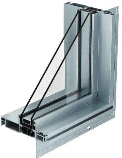 A close up of the window frame with one piece in it